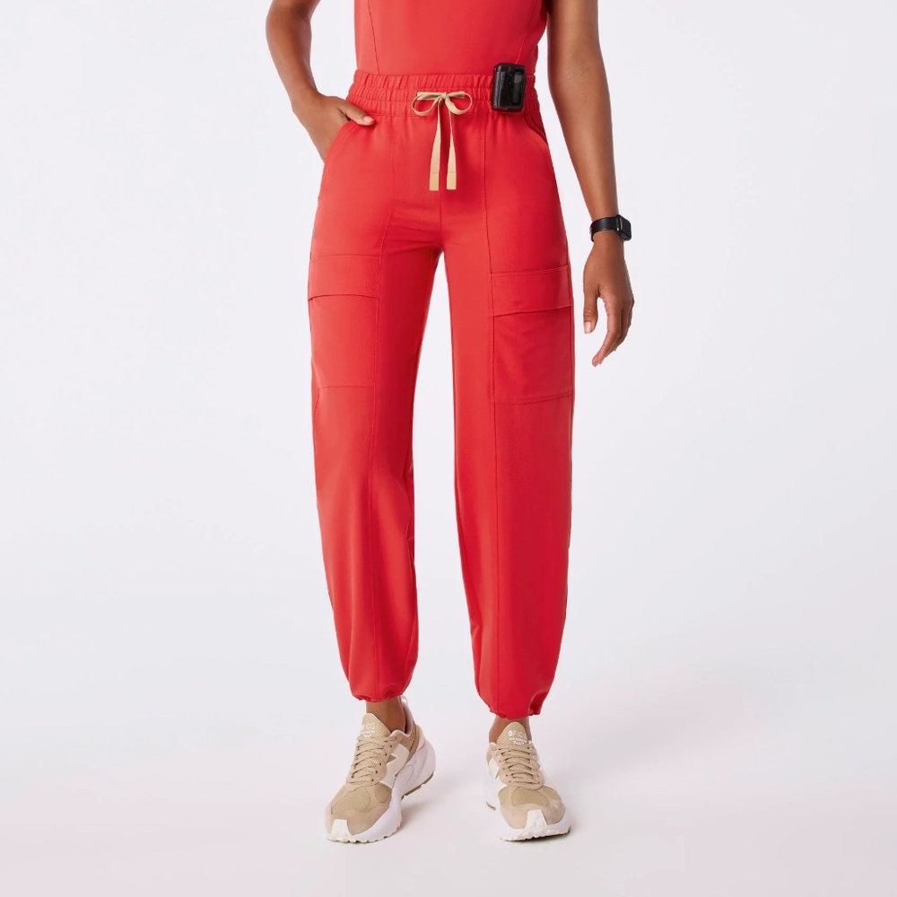 Figs Scrub Pants - Hibiscus, Giuliana Relaxed, Size L